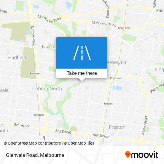 Glenvale Road map