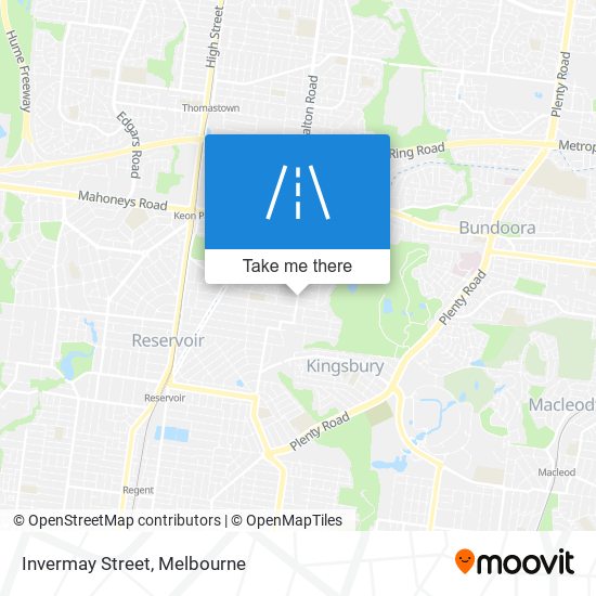 Mapa Invermay Street