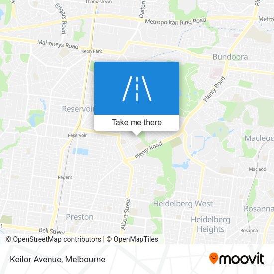 Keilor Avenue map