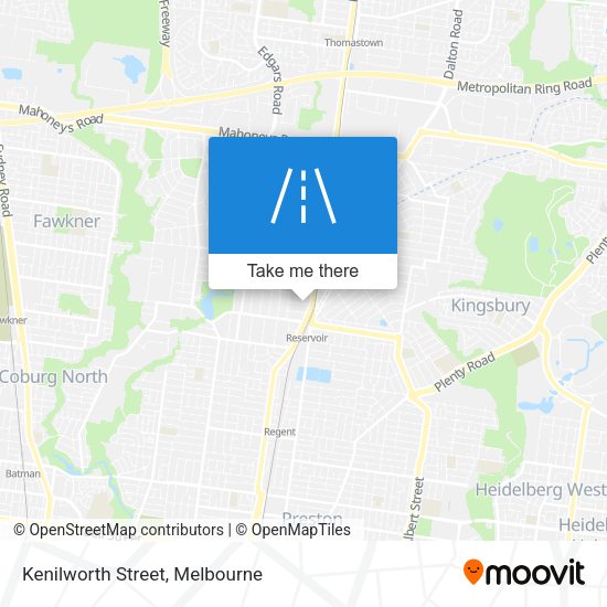Kenilworth Street map