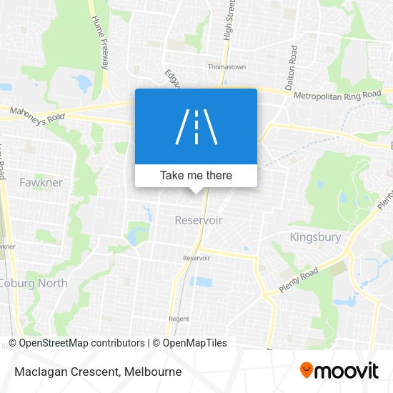 Maclagan Crescent map