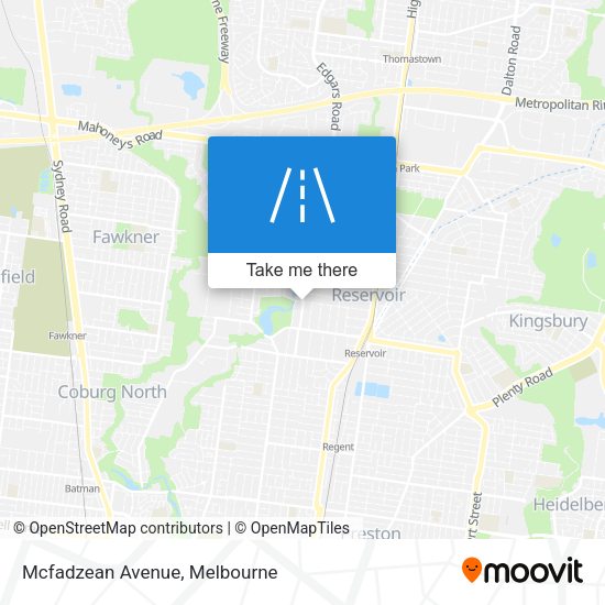 Mcfadzean Avenue map