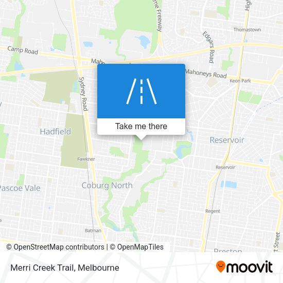 Merri Creek Trail map