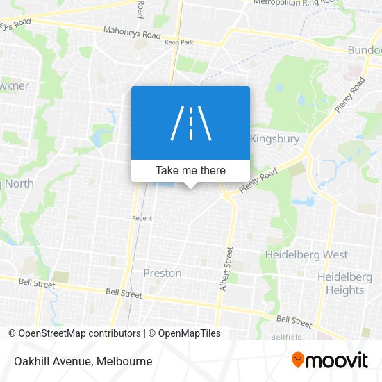 Oakhill Avenue map