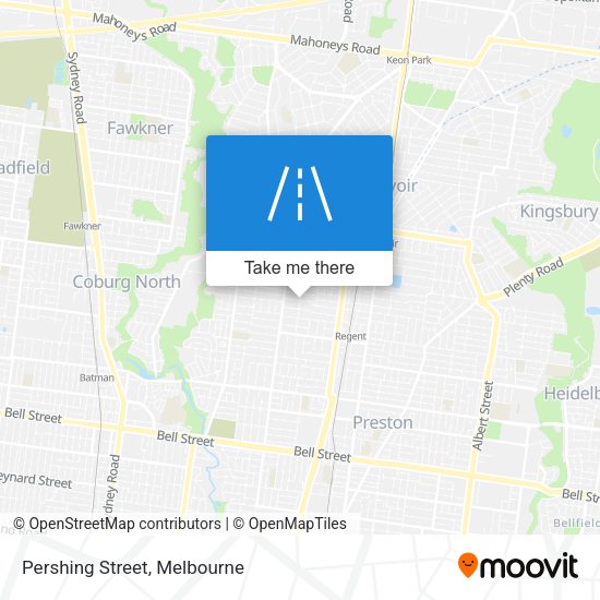 Pershing Street map