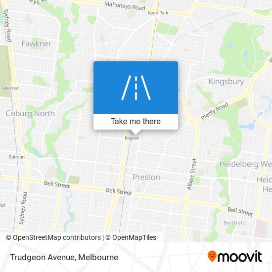 Trudgeon Avenue map