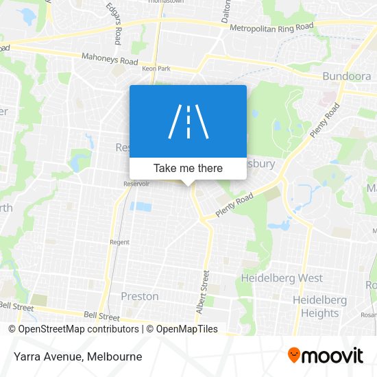 Yarra Avenue map