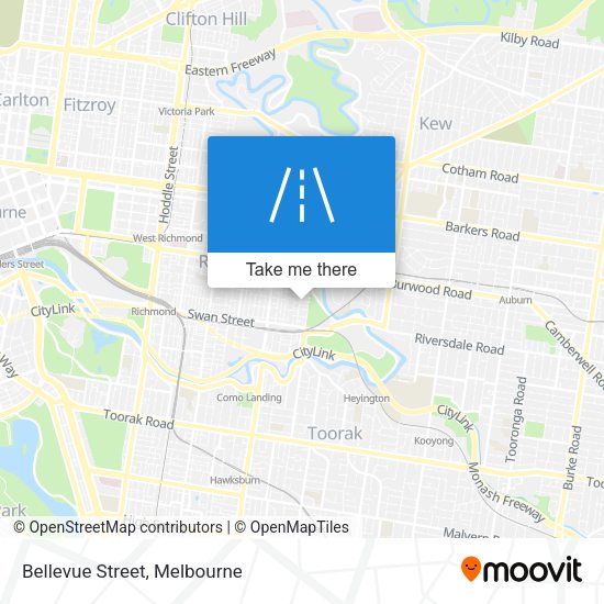 Bellevue Street map