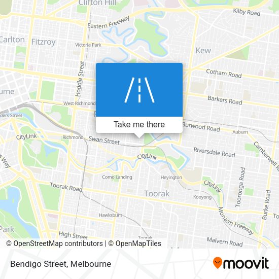 Bendigo Street map