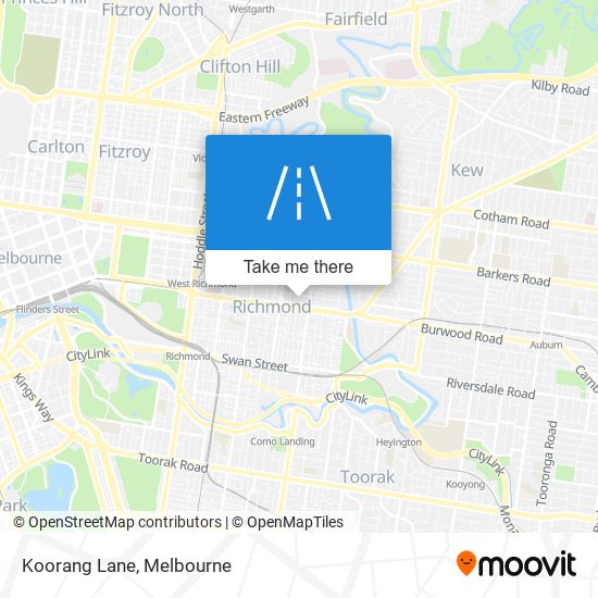 Koorang Lane map