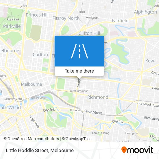 Mapa Little Hoddle Street