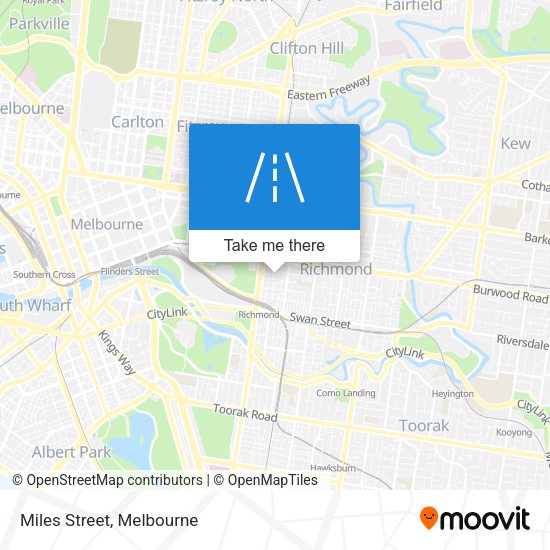 Miles Street map