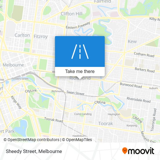 Mapa Sheedy Street