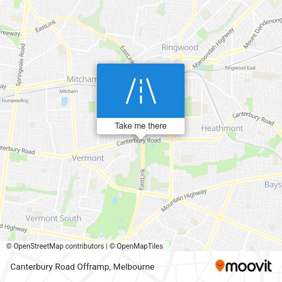 Canterbury Road Offramp map