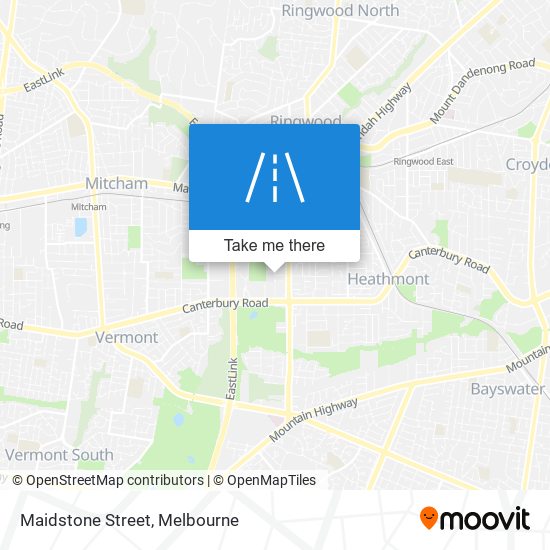 How to get to Maidstone Street in Ringwood by Bus or Train?