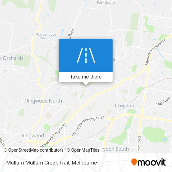 Mullum Mullum Creek Trail map