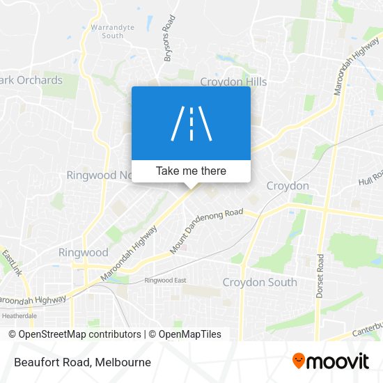 Beaufort Road map