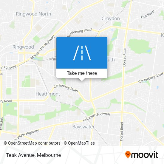 Teak Avenue map
