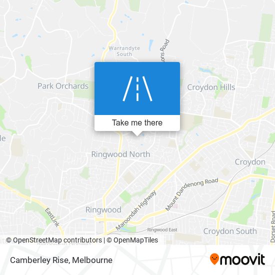 Mapa Camberley Rise