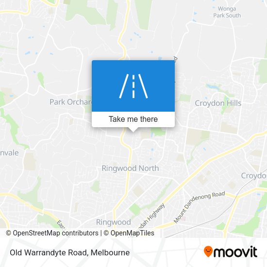 Old Warrandyte Road map