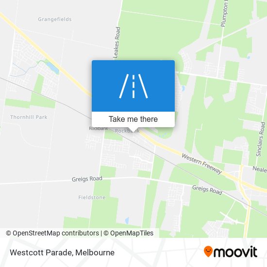 Westcott Parade map