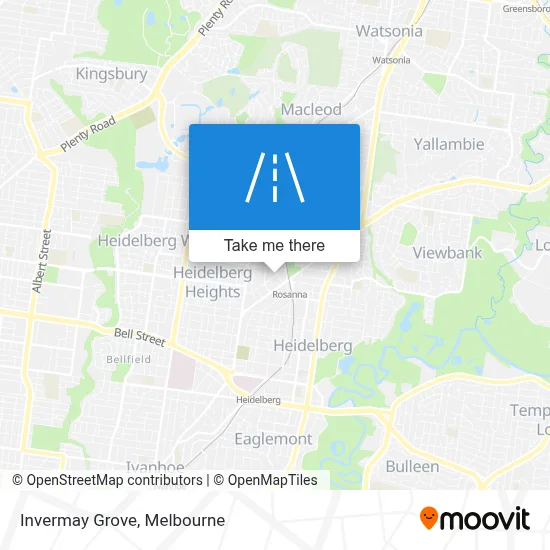 Mapa Invermay Grove