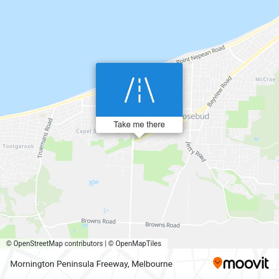 Mornington Peninsula Freeway map