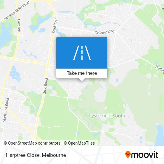 Harptree Close map