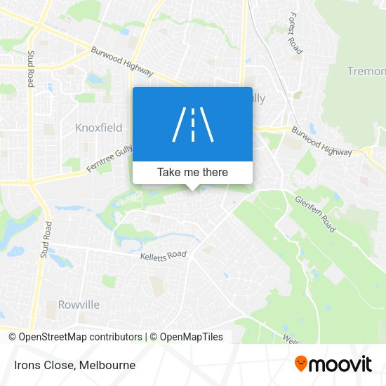 Irons Close map