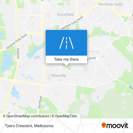 Tyers Crescent map