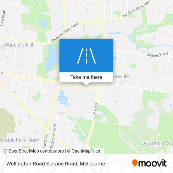 Wellington Road Service Road map