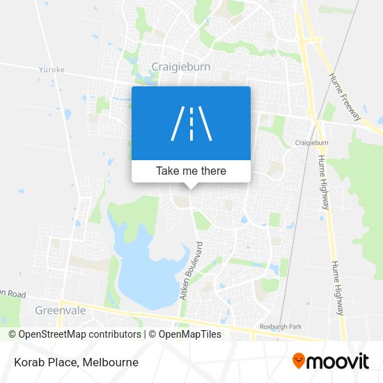 Korab Place map