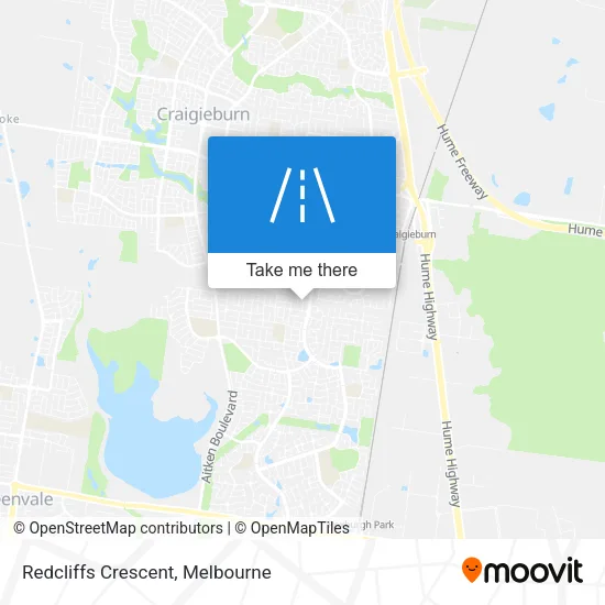 Redcliffs Crescent map