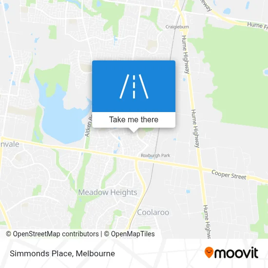 Mapa Simmonds Place