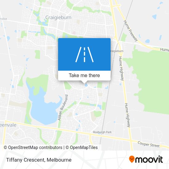 Tiffany Crescent map