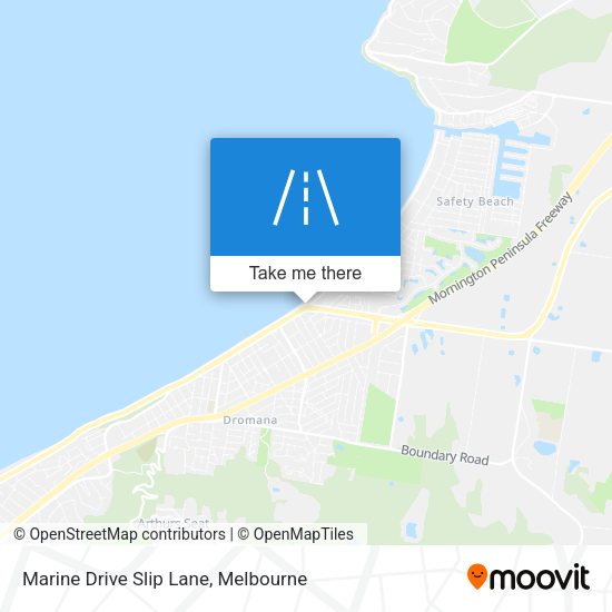 Marine Drive Slip Lane map