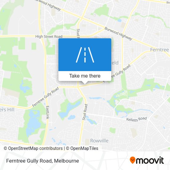 Ferntree Gully Road map