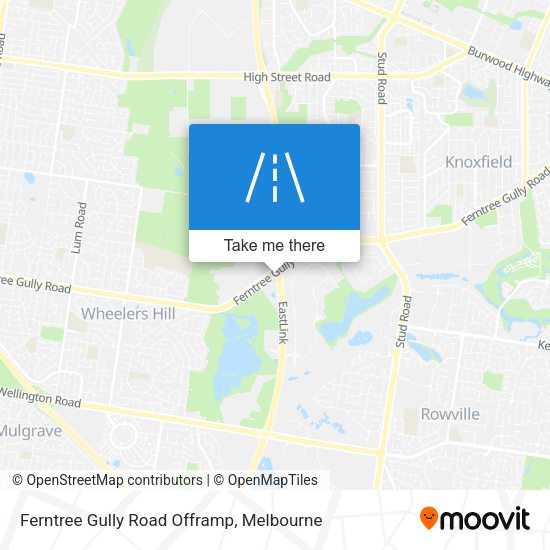 Ferntree Gully Road Offramp map