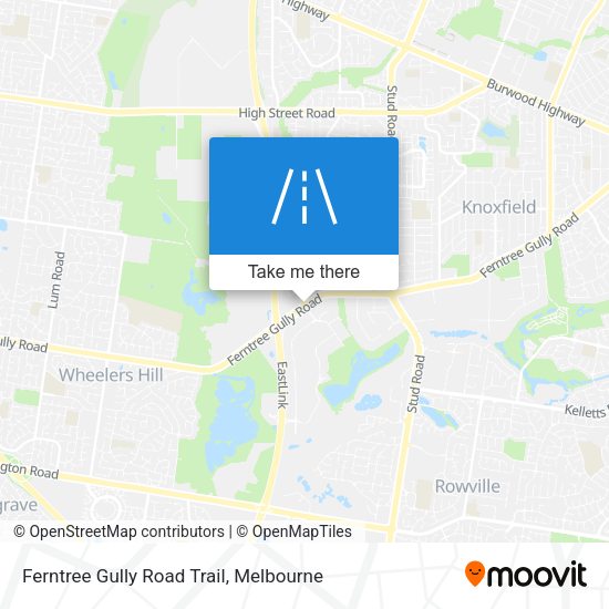 Ferntree Gully Road Trail map