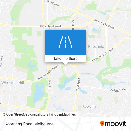 Koornang Road map