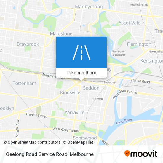 Geelong Road Service Road map