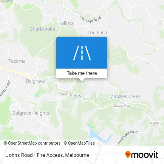 Mapa Johns Road - Fire Access