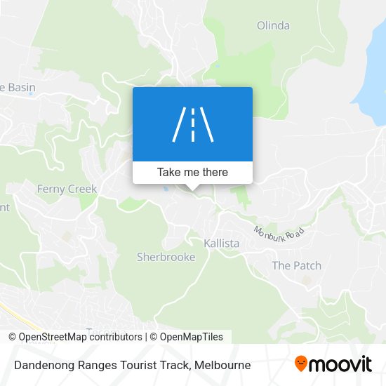 Dandenong Ranges Tourist Track map