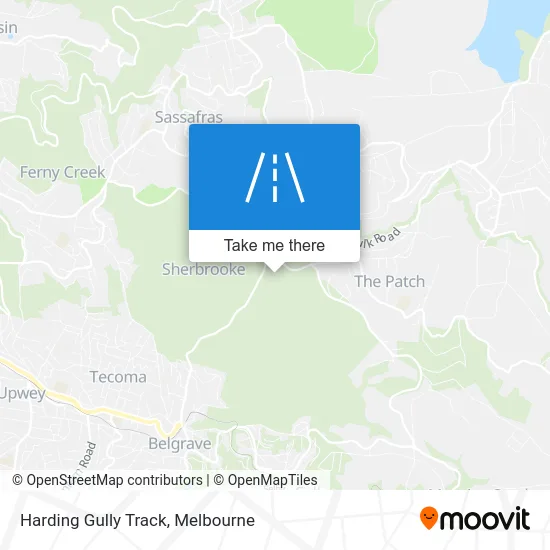 Mapa Harding Gully Track