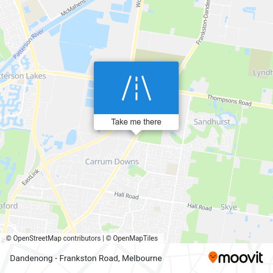 Dandenong - Frankston Road map