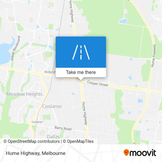 Hume Highway map
