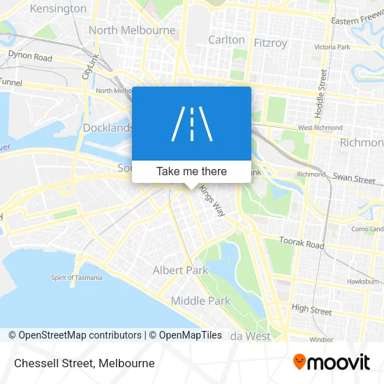 Mapa Chessell Street