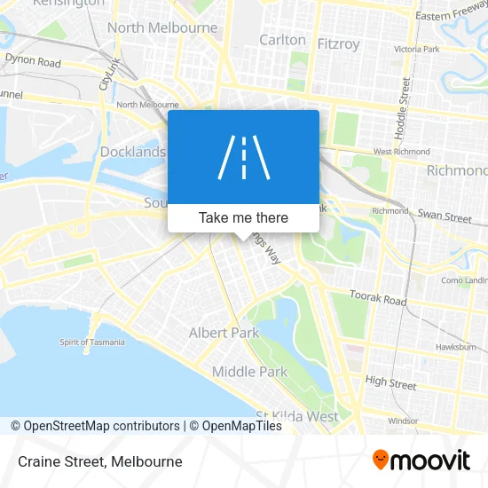 Craine Street map