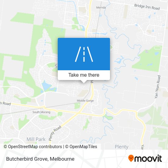 Butcherbird Grove map