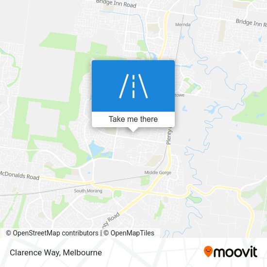 Clarence Way map
